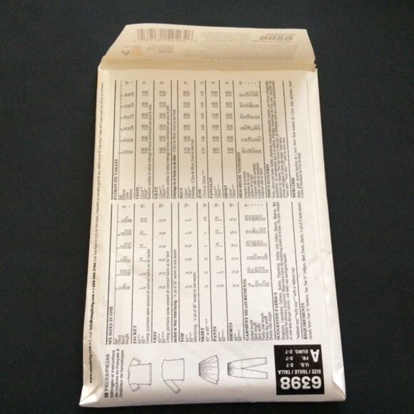 New Look Pattern 6398 Childs Kids Jacket Vest Top Skirt Pants Shorts 2-7 Uncut - Picture 4 of 10